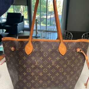 Louis Vuitton Classic Monogram Tote with Tan Accents